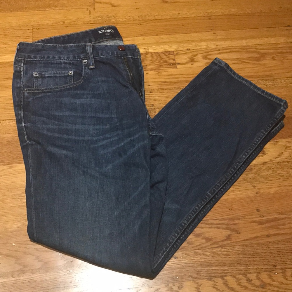 Bonobos straight cut jeans, 33/30